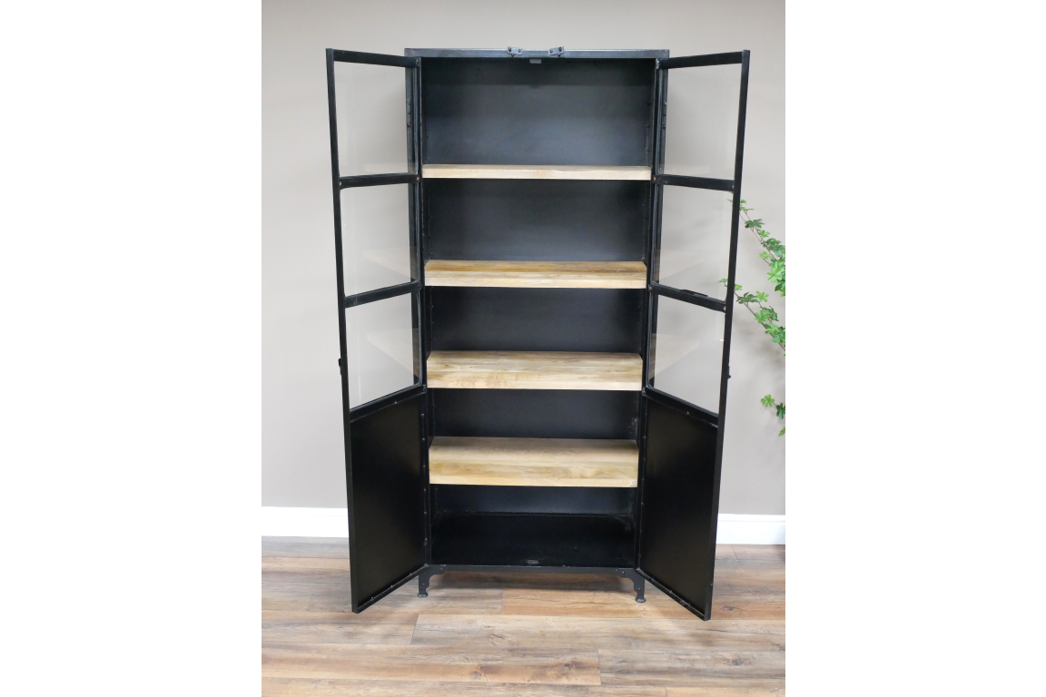 Display Cabinet Glass & Metal Tall