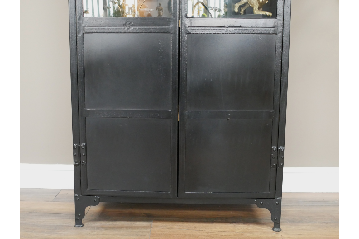 Display Cabinet Glass & Metal Tall