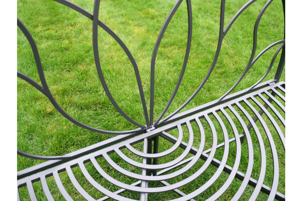 Dark Grey Outdoor Bench
