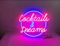 LED Neon Acrylic Light - Cocktails & Dreams