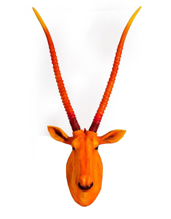 Atomic Orange Antelope Wall Head - Back In Stock