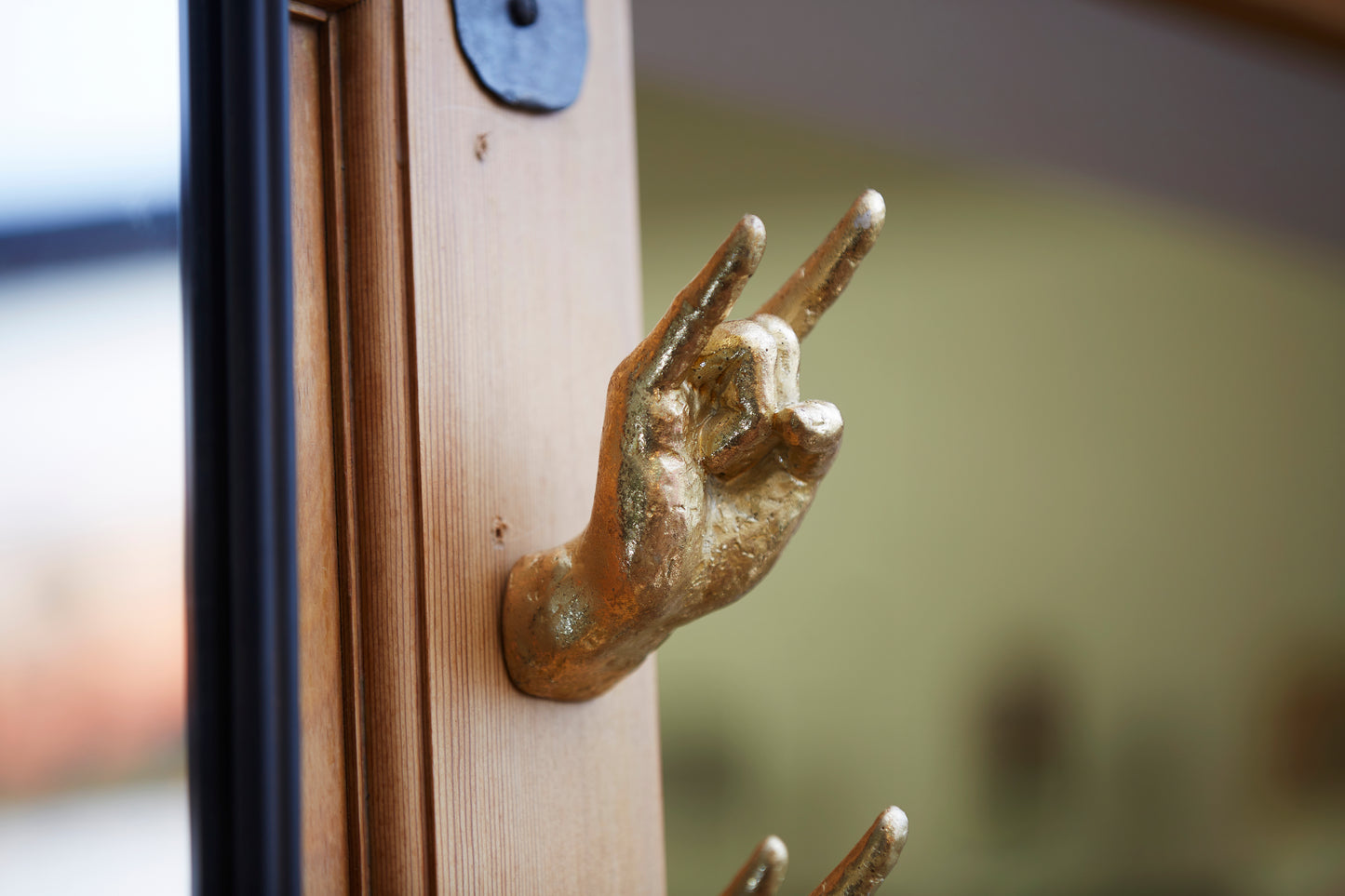 Gold Set of 4 Rock On Wall Hands