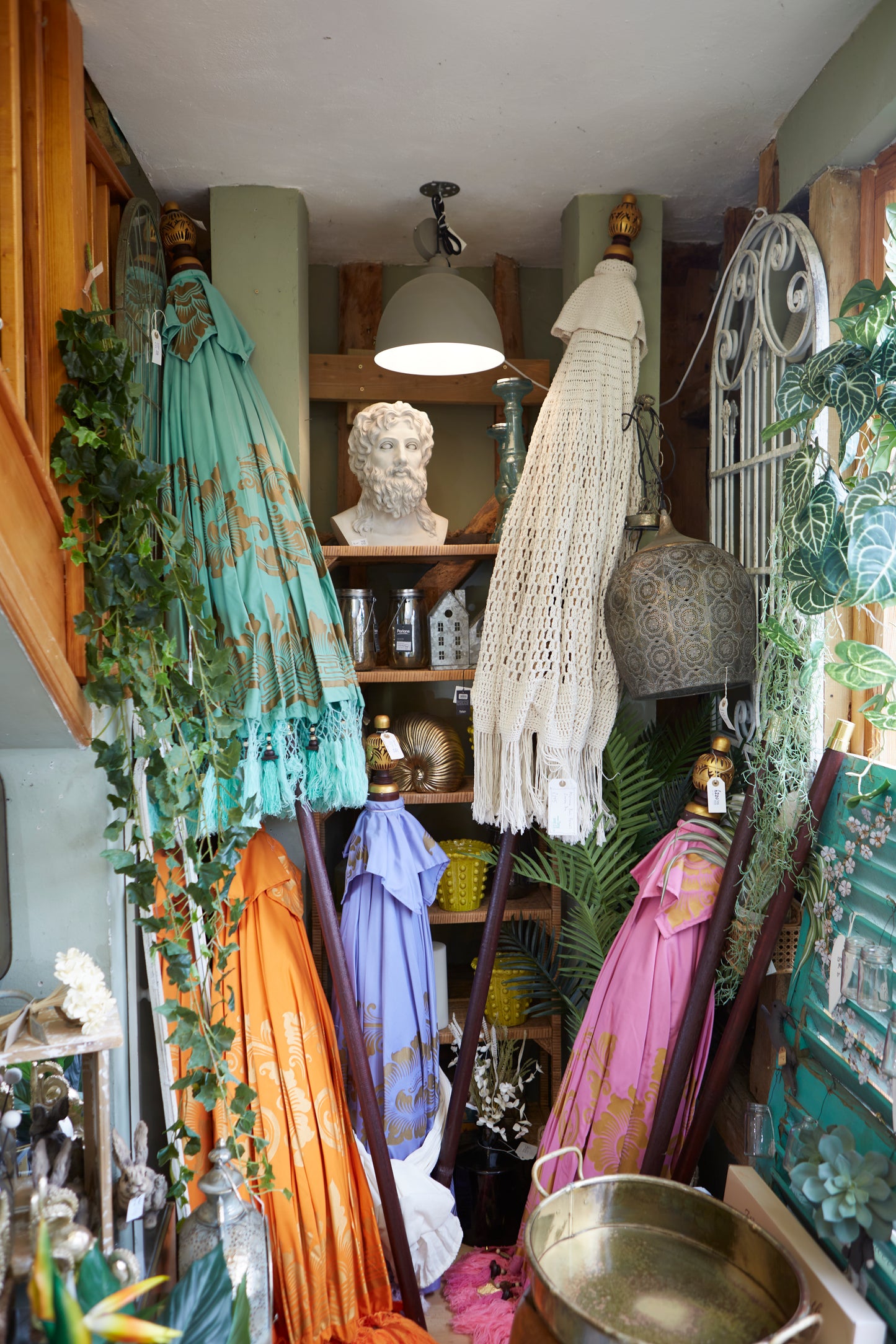 Bali Sun Parasol - Blue / Gold