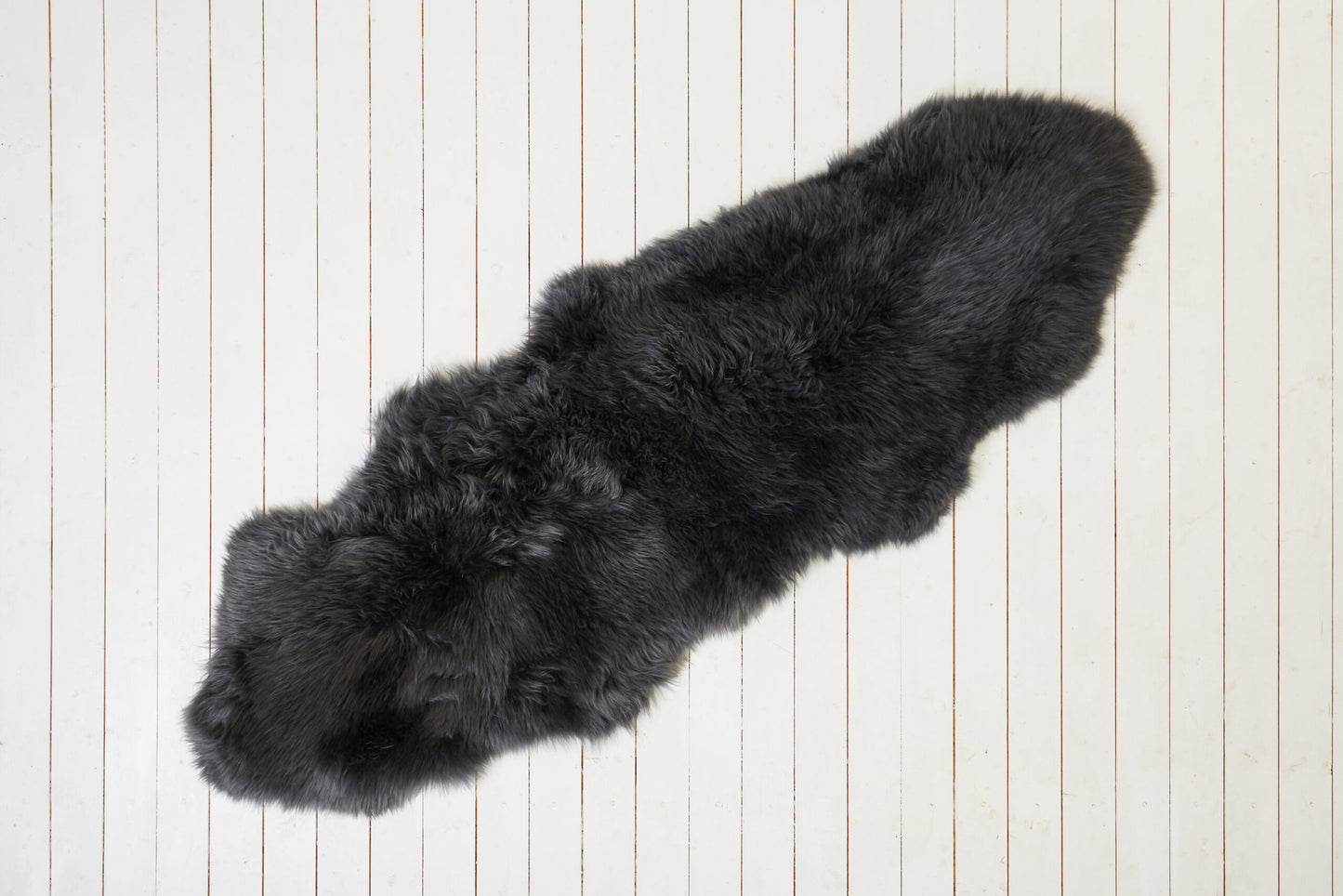 Double Sheepskin Rug Dark Grey