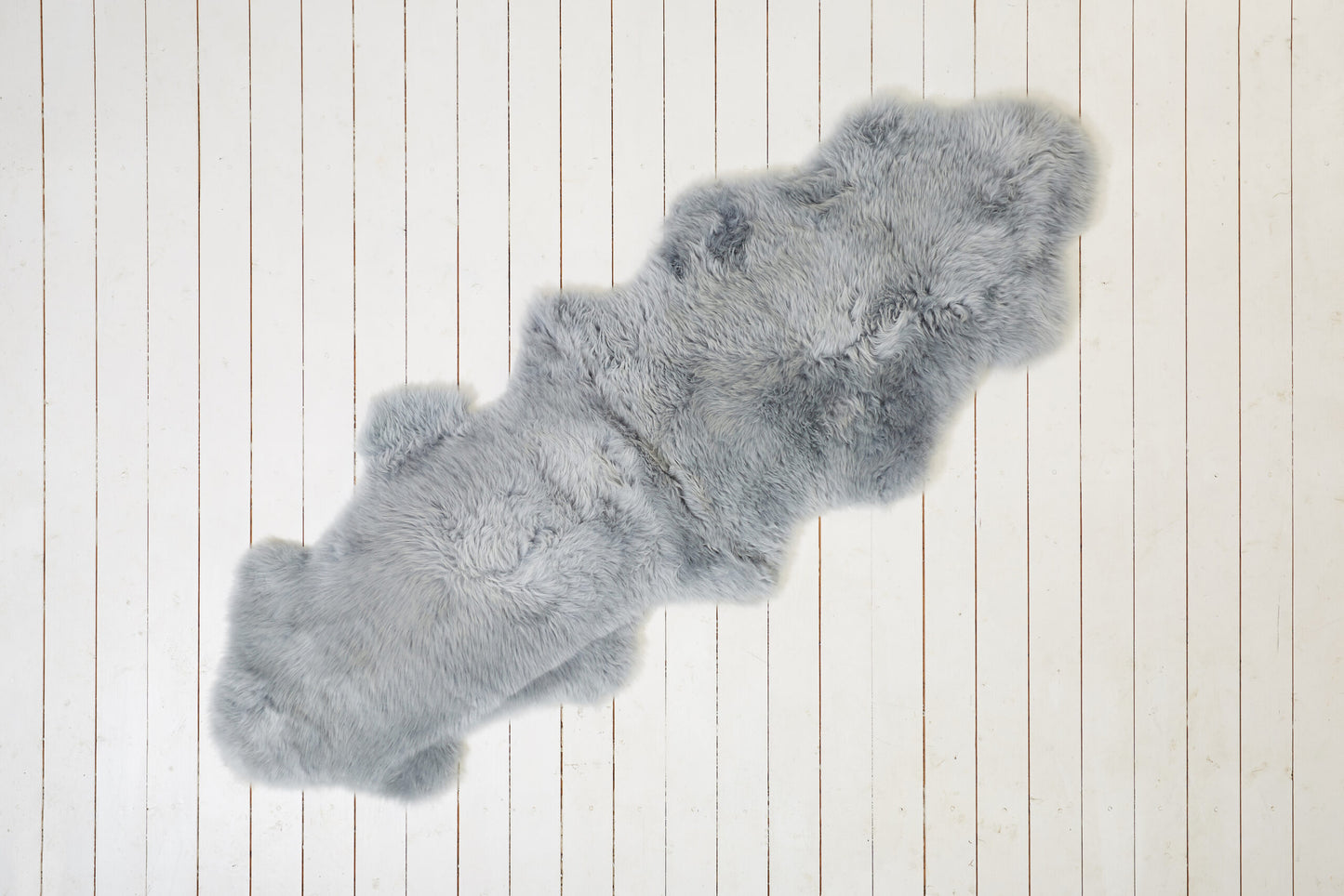 Double Sheepskin Rug Light Grey