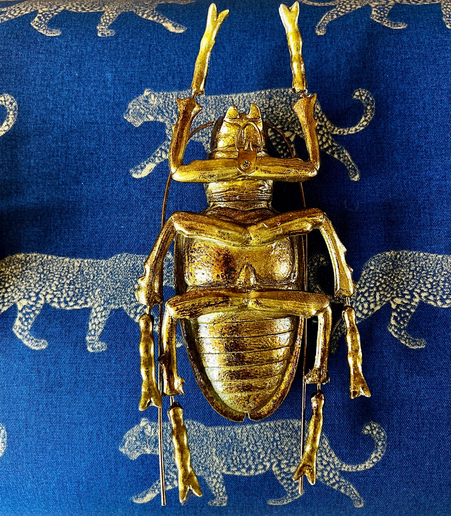 Large Gold Beetle Wall Decor