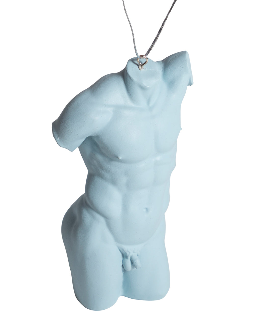 Hanging male torso
