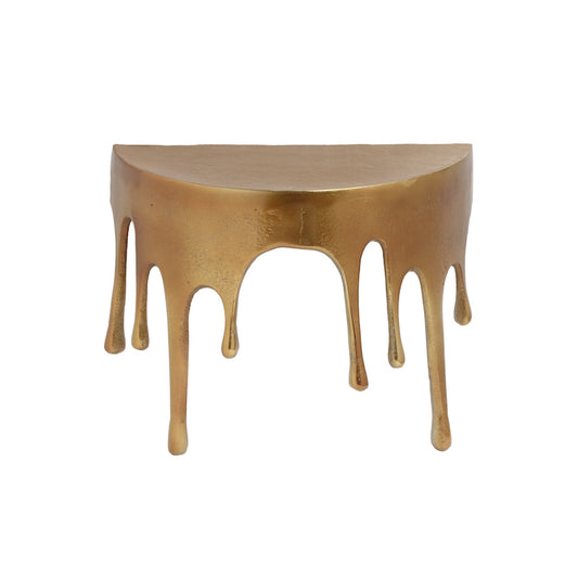 Gold Drip Small Oval Aluminium Wall Shelf