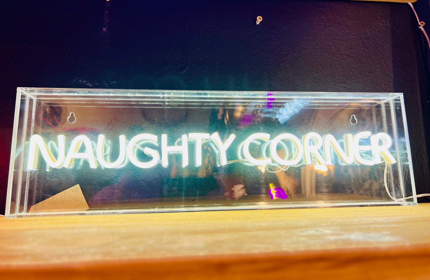 LED Neon Acrylic Light Box - Naughty Corner