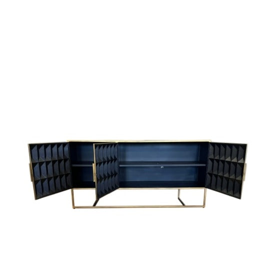 Industrial Three Door Metal Sideboard Fitzgerald Range
