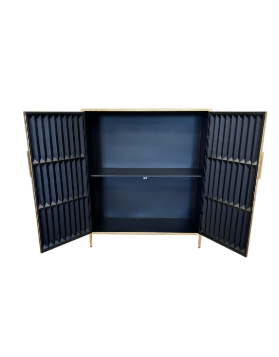 Industrial Cabinet Fitzgerald Gold 2 door