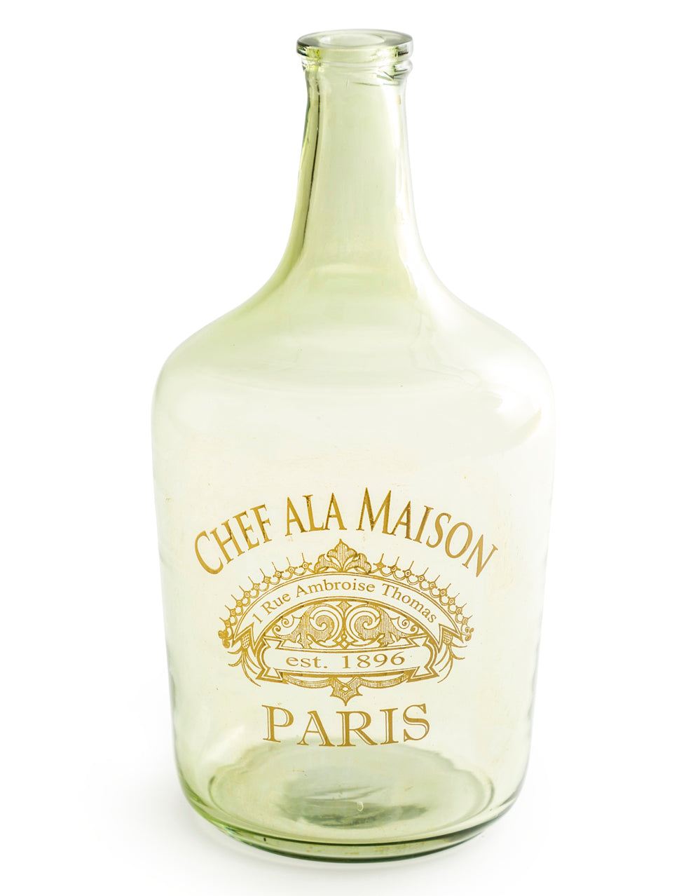 Large Green Glass Bottle / Vase