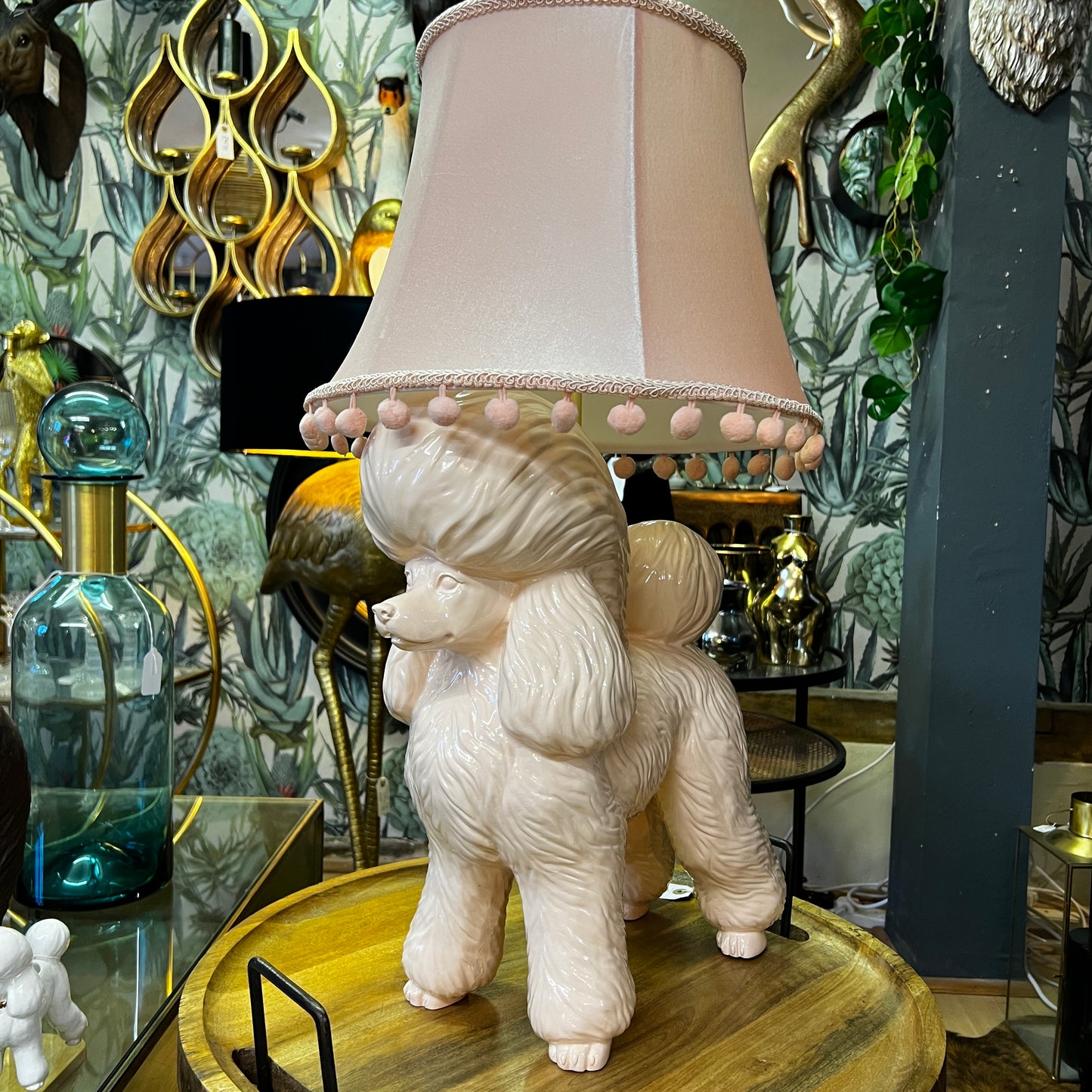 Pink Poodle Table Lamp