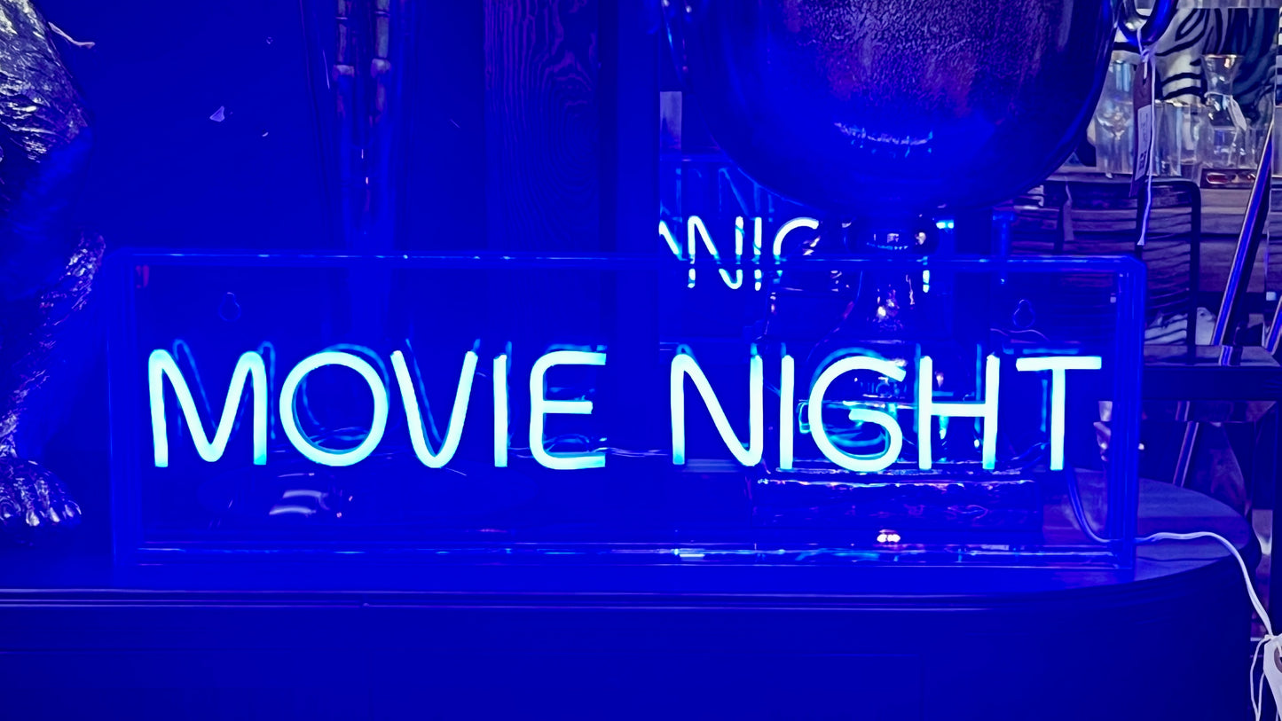 LED Neon Acrylic Light Box - Movie Night