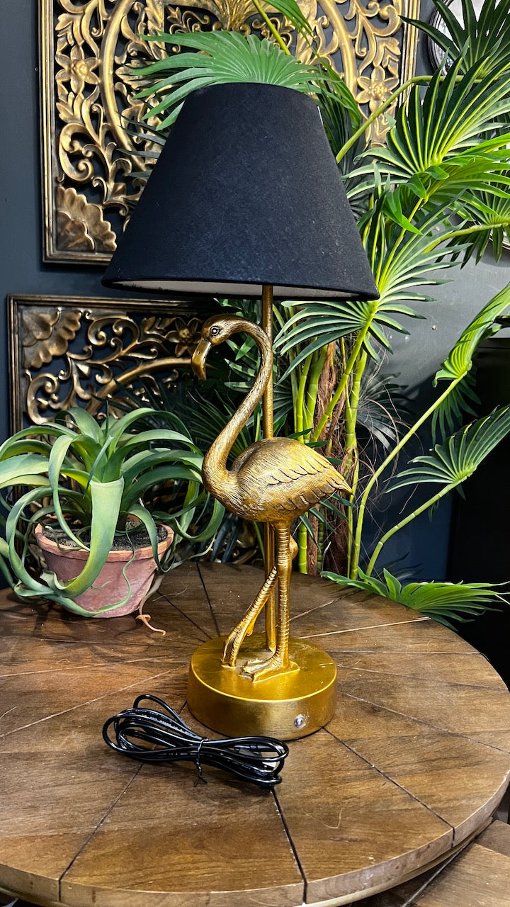 Flamingo Table Lamp - Dual Power Battery Or Mains