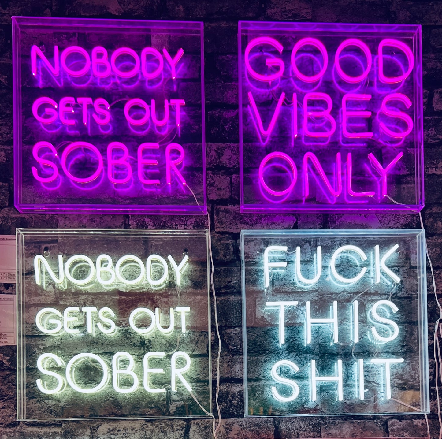 LED Neon Acrylic Light Box - Fuck This Shit