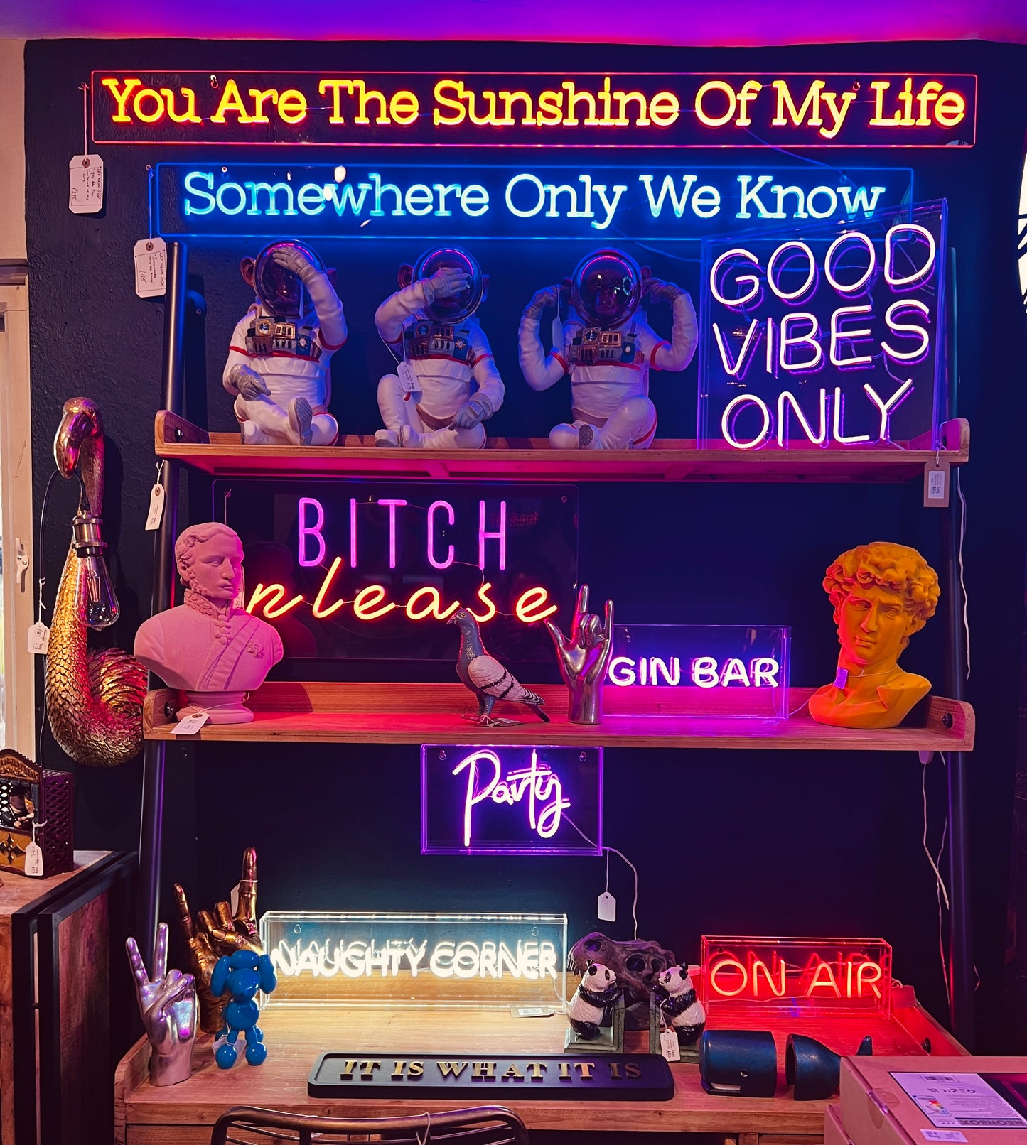 LED Neon Acrylic Light Box - Cocktails