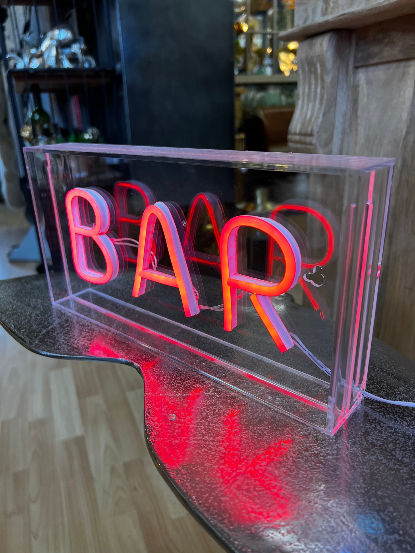 LED Neon Acrylic Light Box - BAR