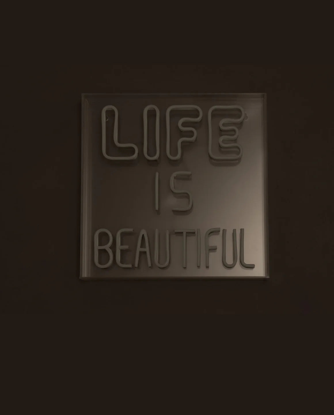 LED Neon Acrylic Light Box - Life Is Beautiful