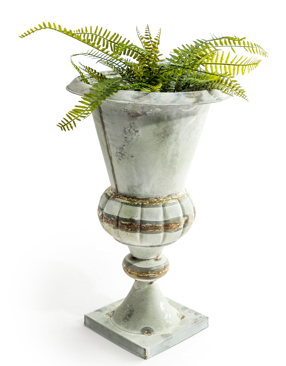Large Oxidised-Metal Effect Rustic Planter