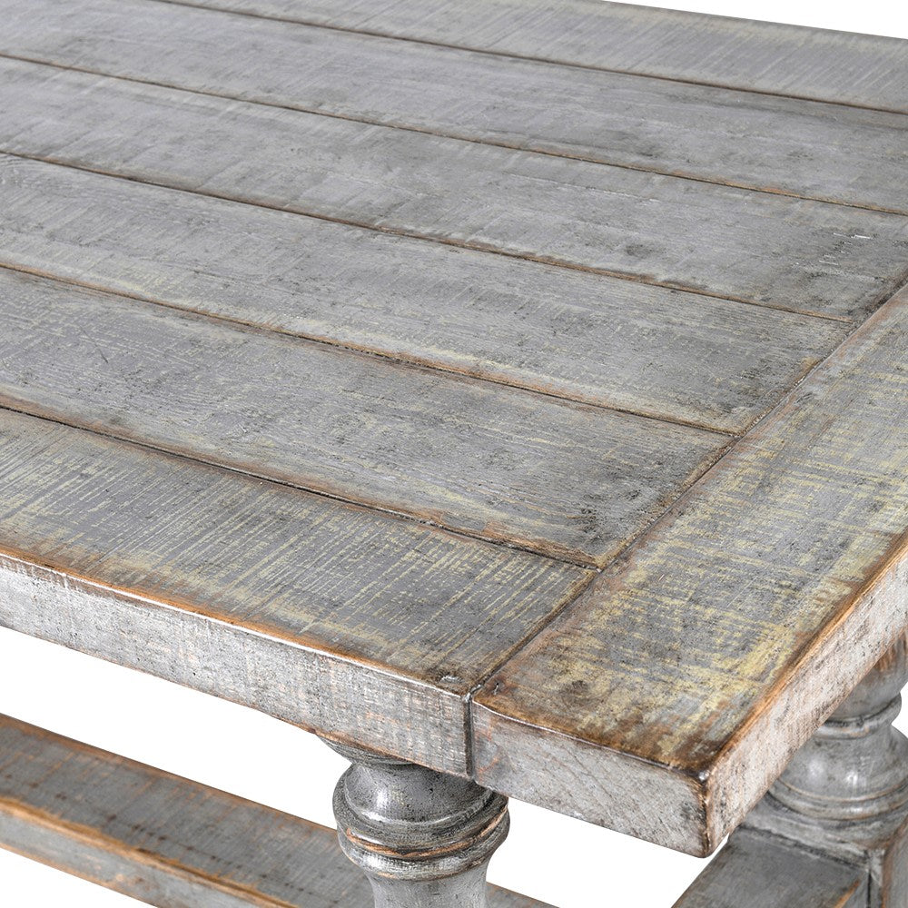 Distressed Grey Pine Dining Table
