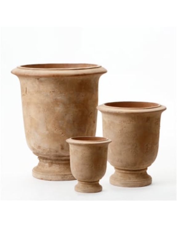 Tuscan Set of 3 Terracotta Pots - Largest 55cm Diameter