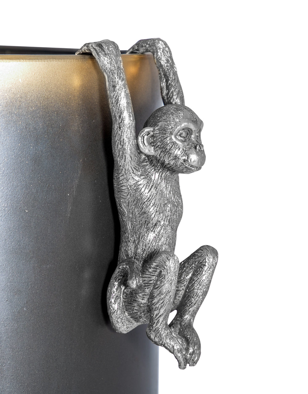 Antique Silver Hanging Monkey Pot Decor - Due Back November