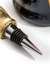 Gold Peace Bottle Stopper
