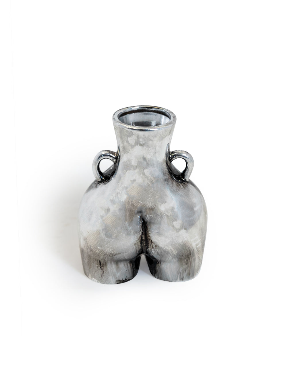 Antique Silver Medium "Love Handles" Booty Vase