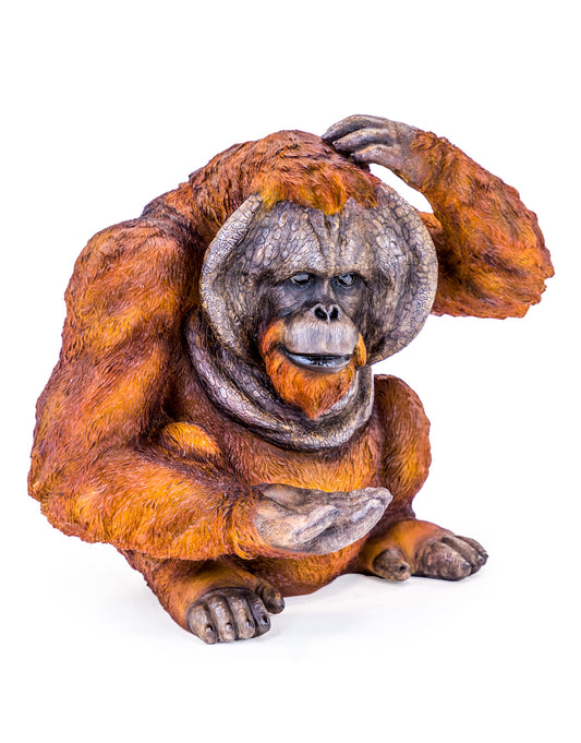 Large Sitting Orangutan Figure