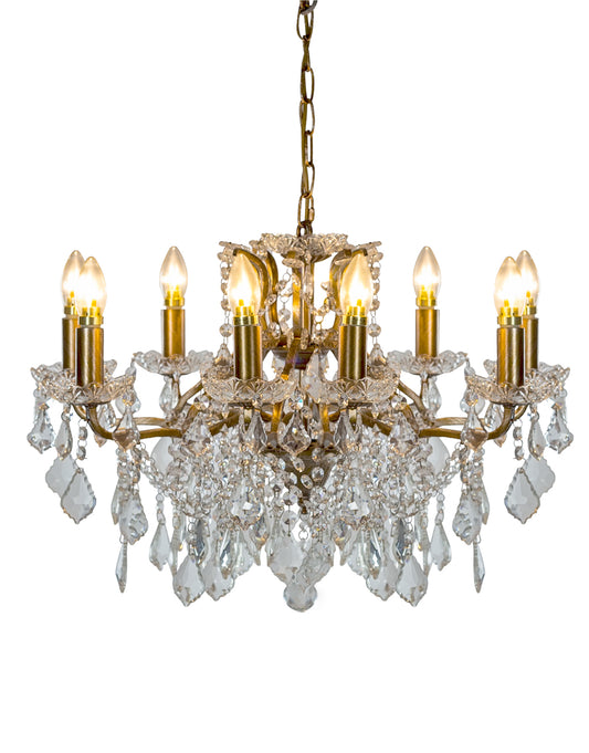 Gold 8 Branch Shallow Chandelier