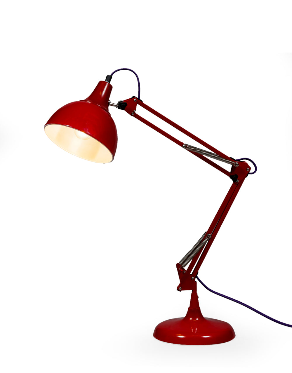 Red Traditional Large Desk Lamp