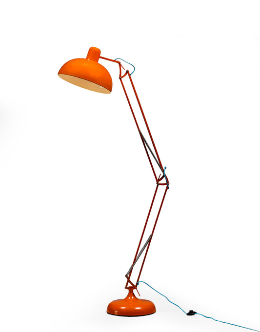 Orange Extra Large Classic Desk Style Floor Lamp - due back end December