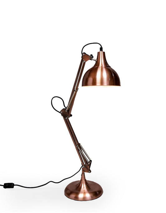 Vintage Copper Traditional Large Desk Lamp
