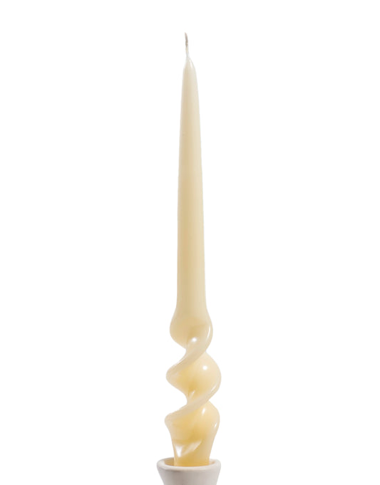 Gloss Cream 29cm Hand Turned Taper Candle