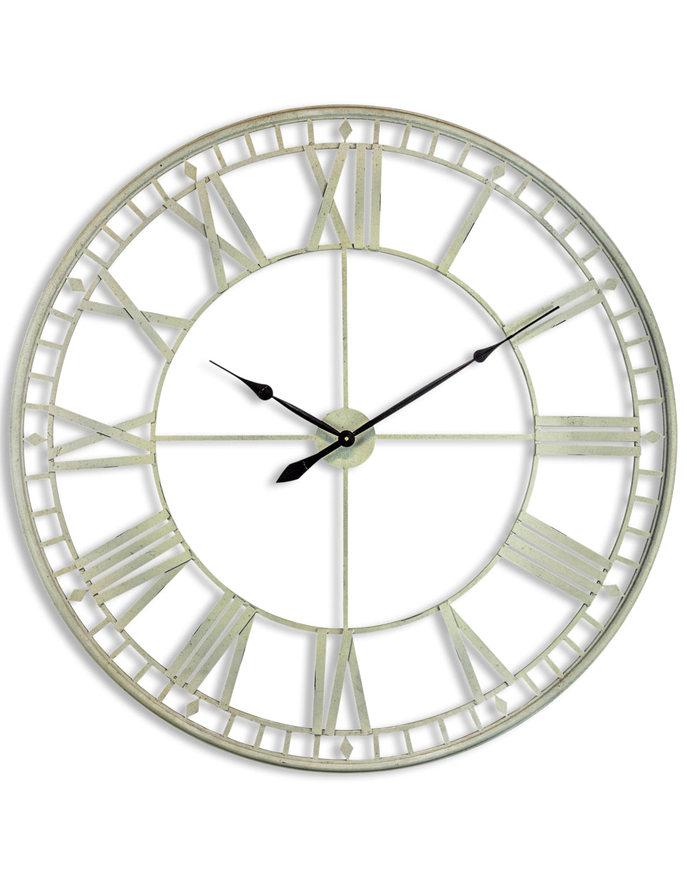 Large Antique Cream Skeleton Clock