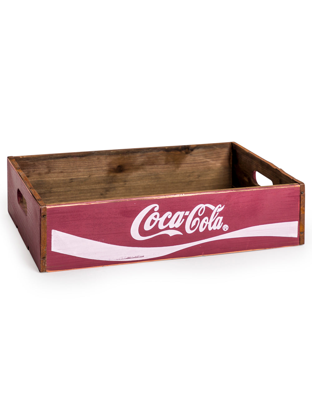 Antiqued Red Cola Wooden Tray