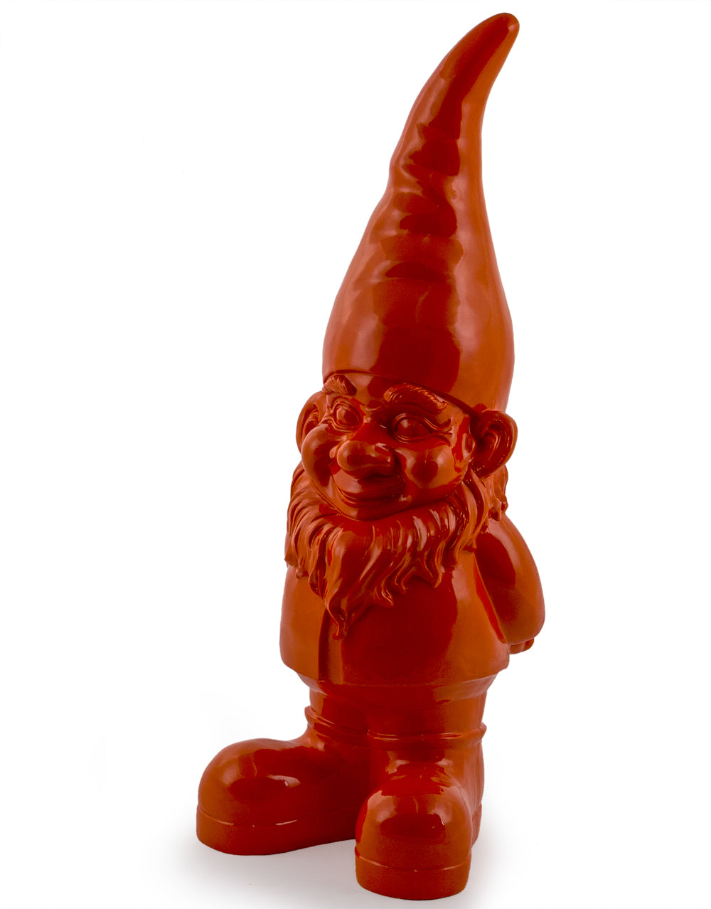 Giant Bright Orange Standing Gnome Figure - Collection Only, Please contact us to order