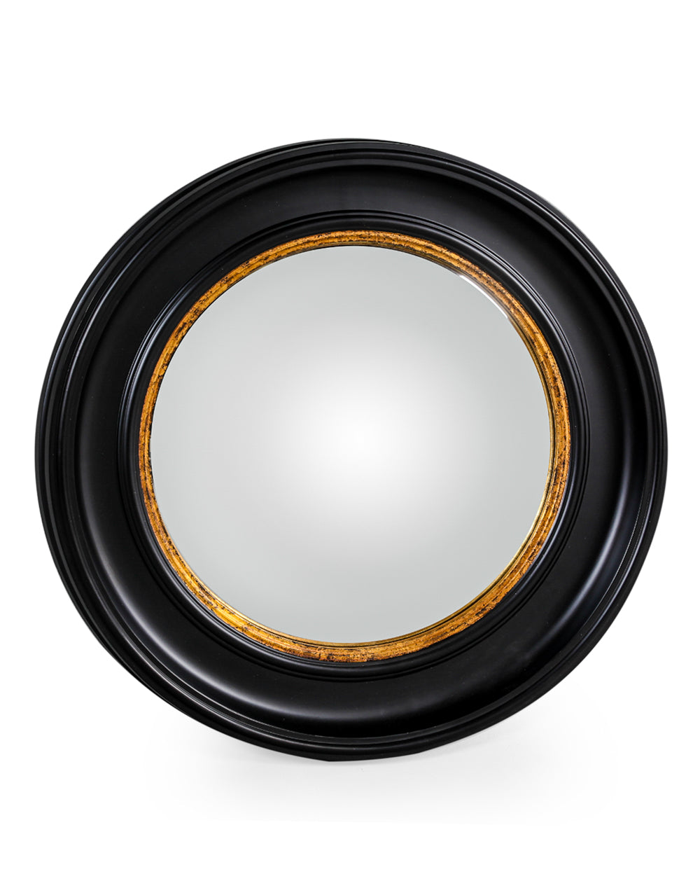Round Black Large Convex Mirror