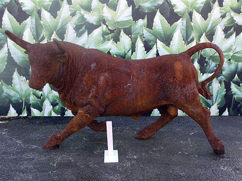 Outdoor Rusty Bull Figure