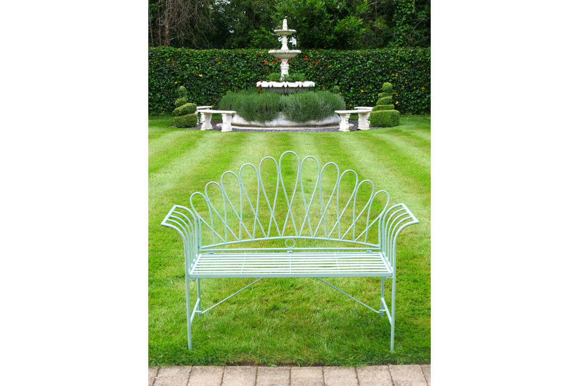 Garden Bench - Pale Blue