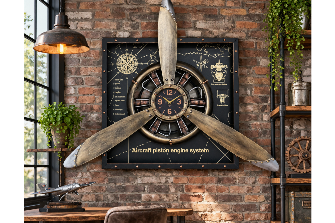 Aeroplane Clock large
