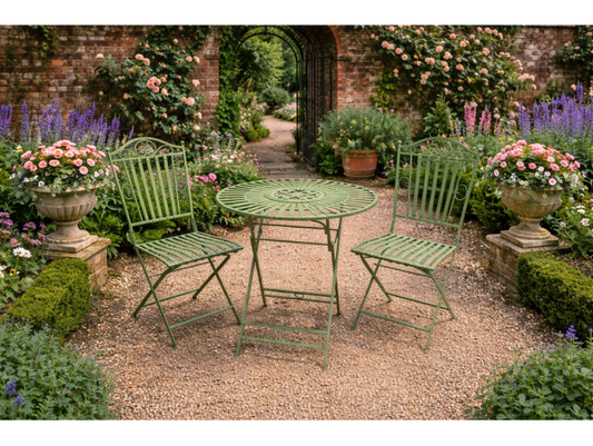 Outdoor Antique Green Bistro Set