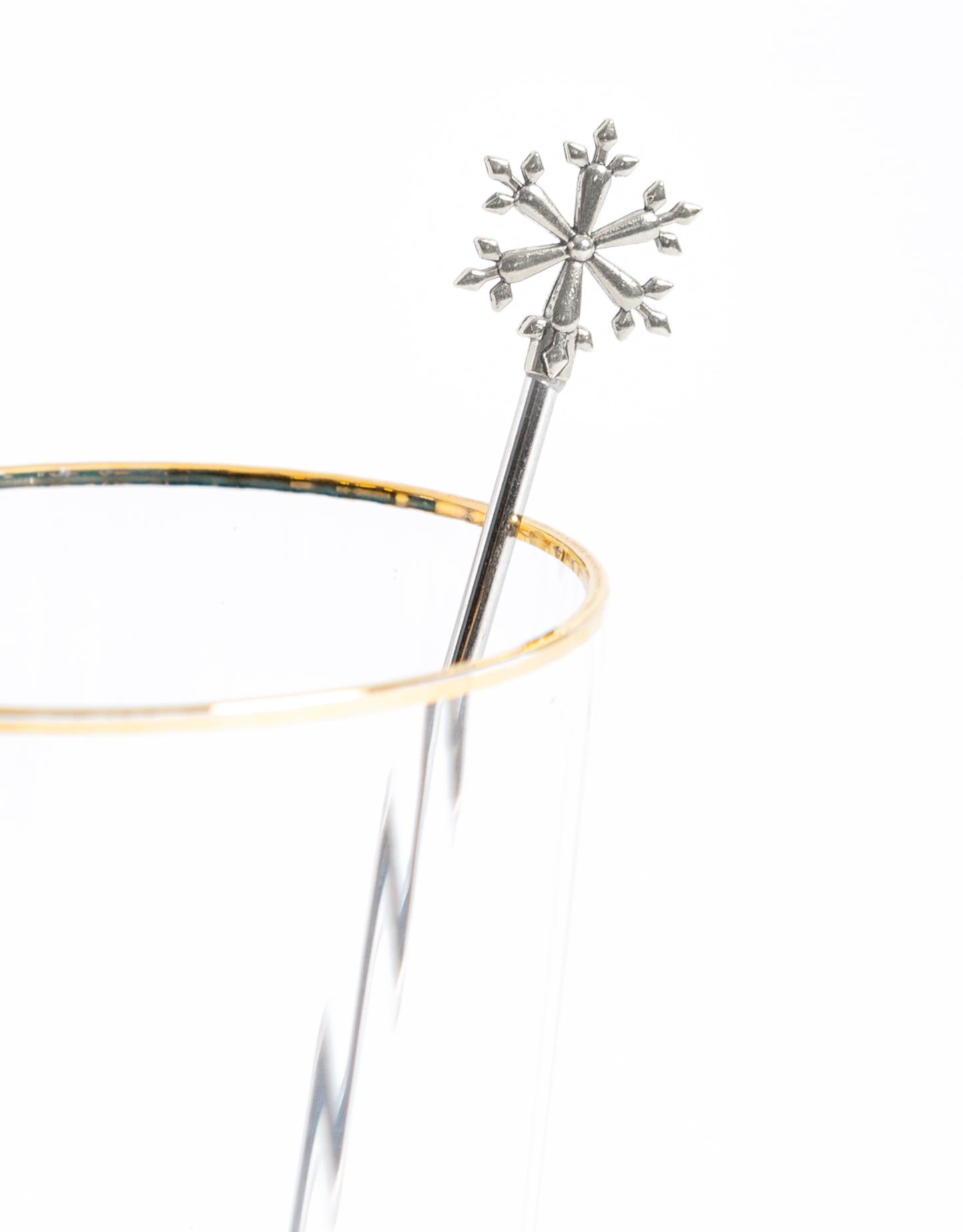 Set of 4 Snowflake Drink Stirrers