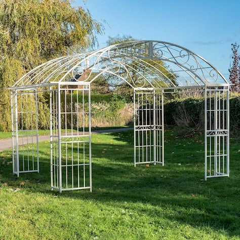Outdoor Metal Garden Gazebo Cream