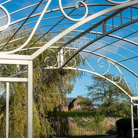 Outdoor Metal Garden Gazebo Cream