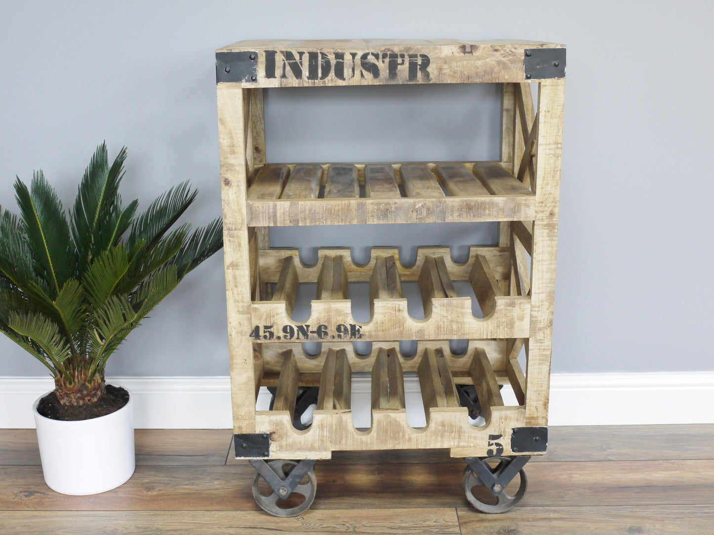 Industrial Wine Trolley