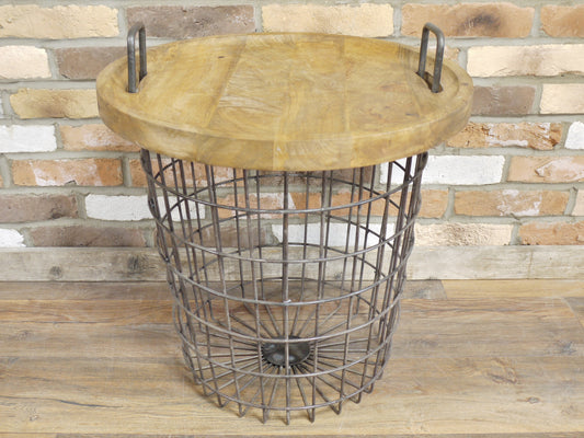 Storage Basket With Table Top