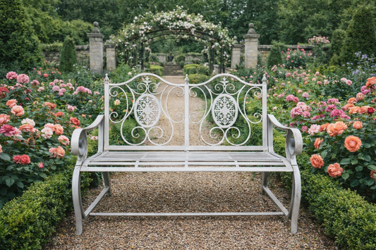 Outdoor Antiqued Grey Bench