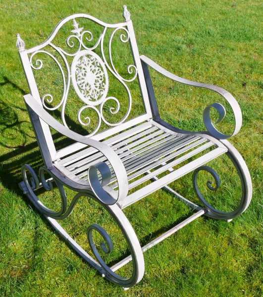 Outdoor Antique Grey Rocking Chair